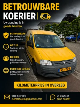 Превозвач Малък ван Volkswagen Caddy в Sliedrecht Нидерландия